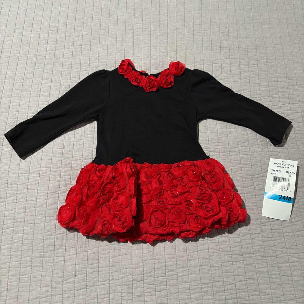Rare Editions Black and Red Formal Dress
